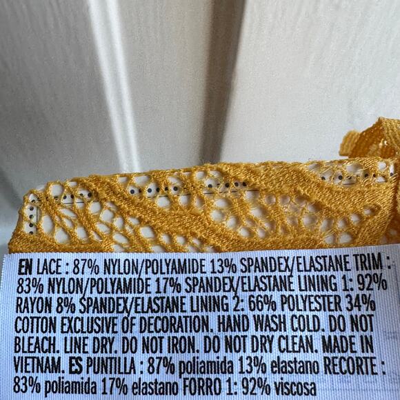 Forever 21 Bandeau Lace Bra Yellow NWT - Picture 10 of 10